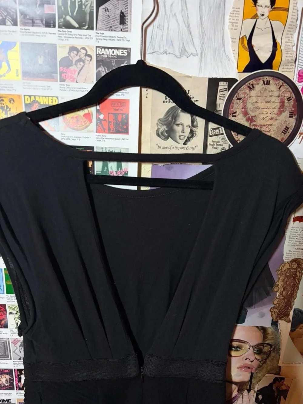 Free People Black Love City Ponte Fitted Dress